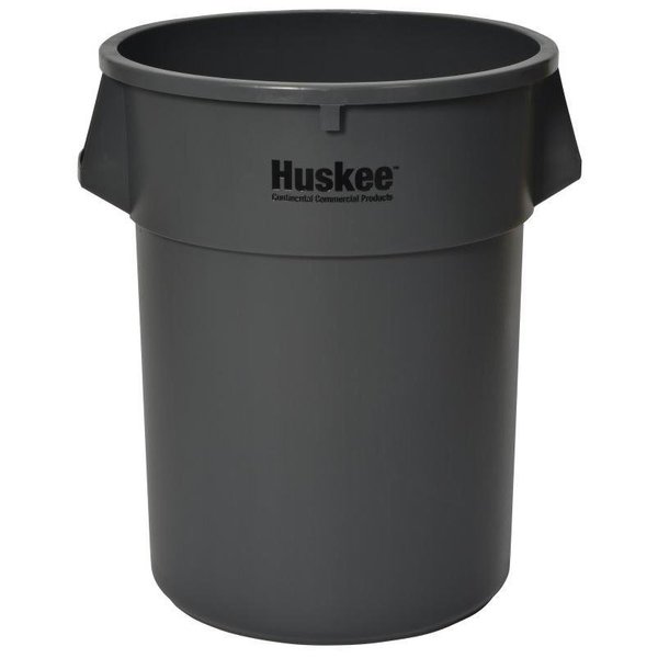 Continental Commercial Products Trash Receptacle, 32 gal Capacity, Plastic, Gray 3200GY